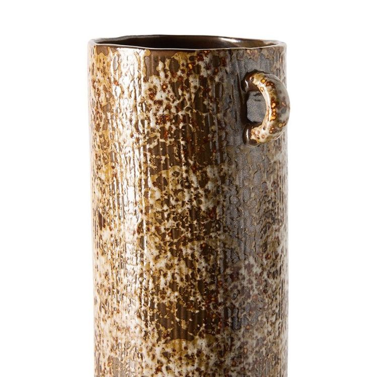 HK Living Long vase - Reactive brown