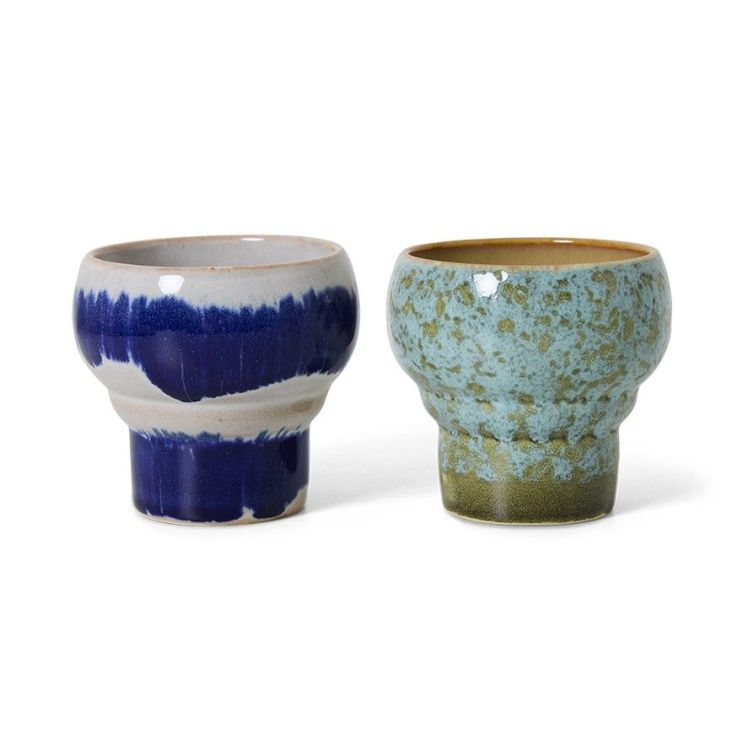 HK Living Lungo koffietassen - Symbolist - Set van 2