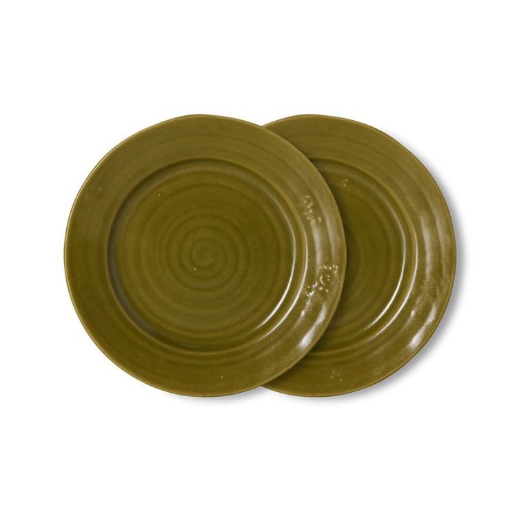 HK Living Ontbijtborden - Moss - set van 2 HK Living Ontbijtborden - Moss - set van 2