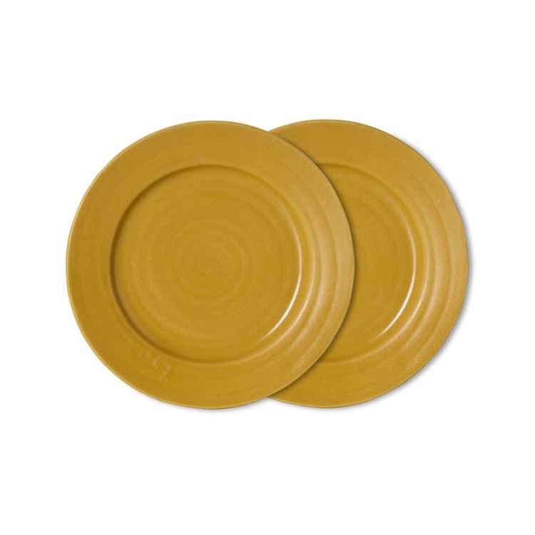 HK Living Ontbijtborden - Ochre - set van 2 HK Living Ontbijtborden - Ochre - set van 2