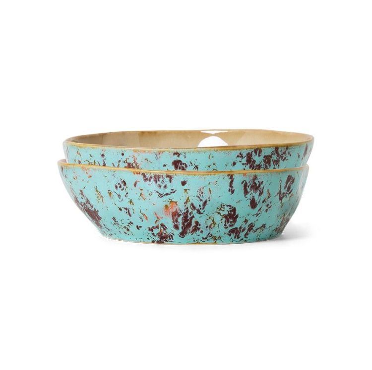 HK Living Pastaborden - Patina - set van 2