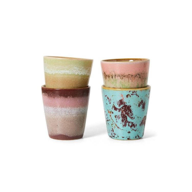 HK Living Ristretto tassen - Futurism - set van 4