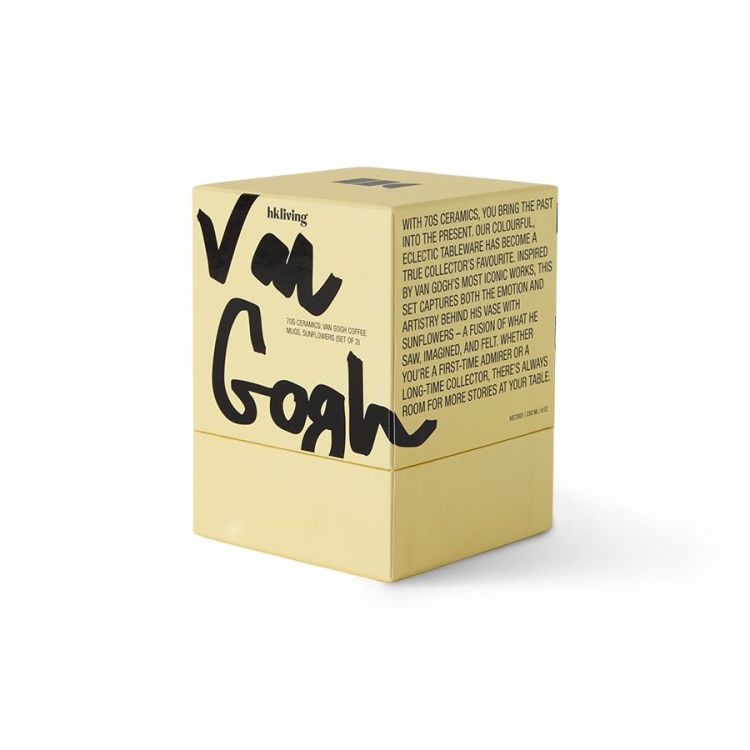 HK Living Van Gogh koffietassen - Sunflowers - Set van 2