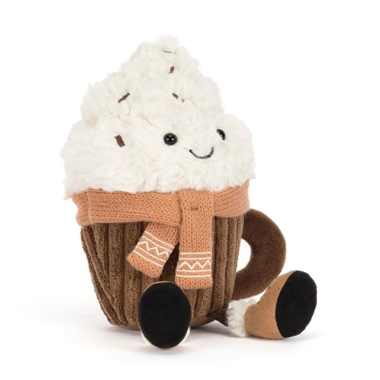 Jellycat Knuffel - Amuseable Scarffles Hot Chocolate Jellycat Knuffel - Amuseable Scarffles Hot Chocolate