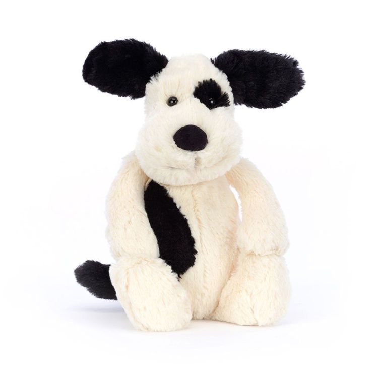 Jellycat Knuffel - Bashful Rufferty Black & Cream Puppy Original