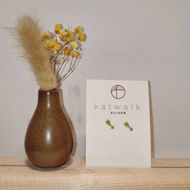 Katwalk Oorbellen - Arrows - goud