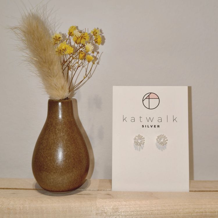 Katwalk Oorbellen - Burst - zilver