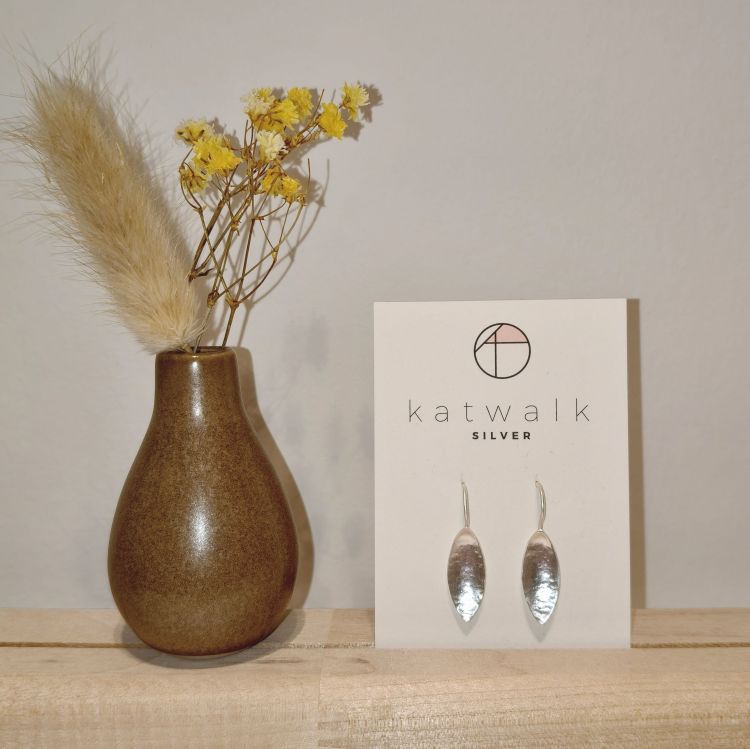 Katwalk Oorbellen - Hanger met ovaal - zilver