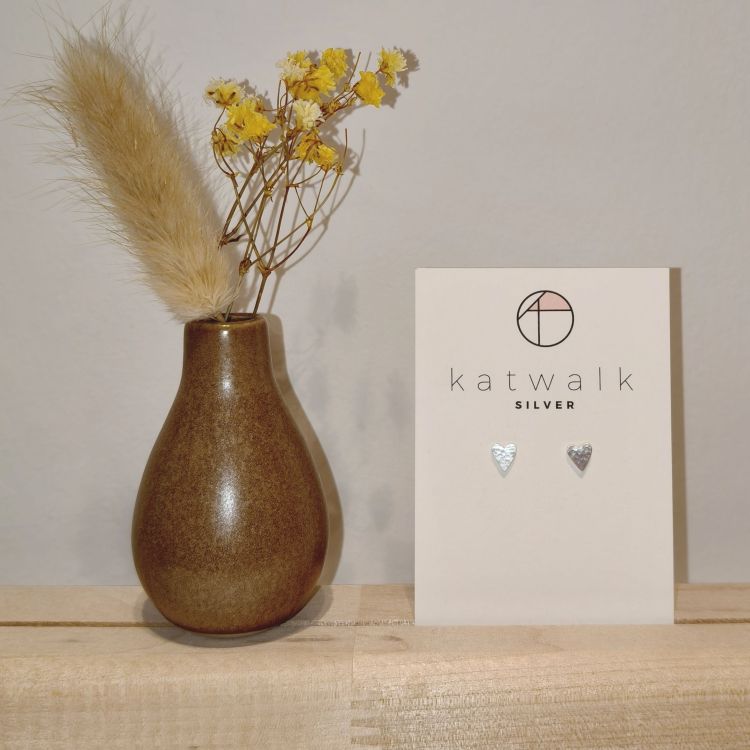 Katwalk Oorbellen - Hart - zilver