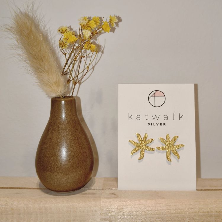 Katwalk Oorbellen - Palm - goud