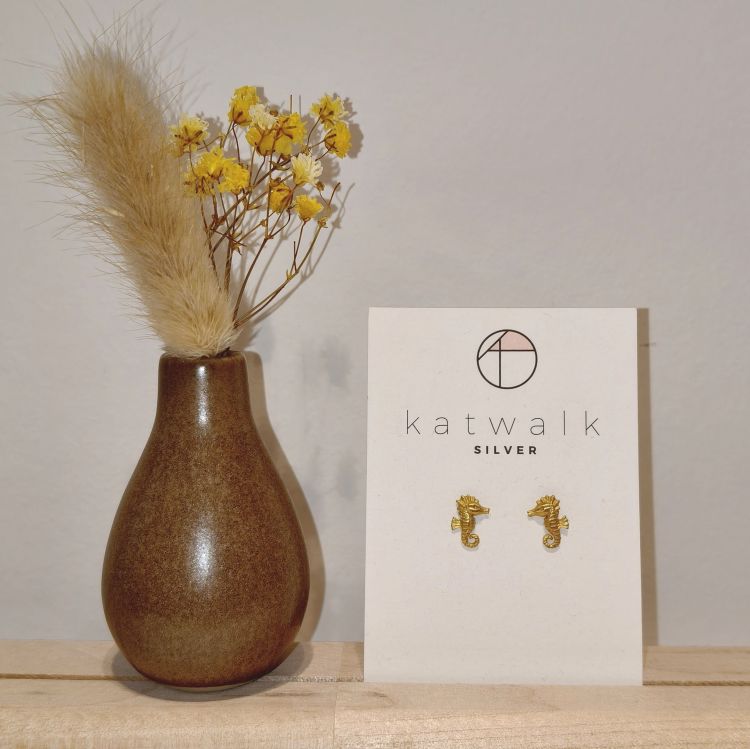 Katwalk Oorbellen - Zeepaardje - goud