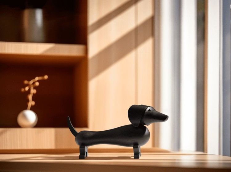 Kay Bojesen Dog - Dark stained oak Small