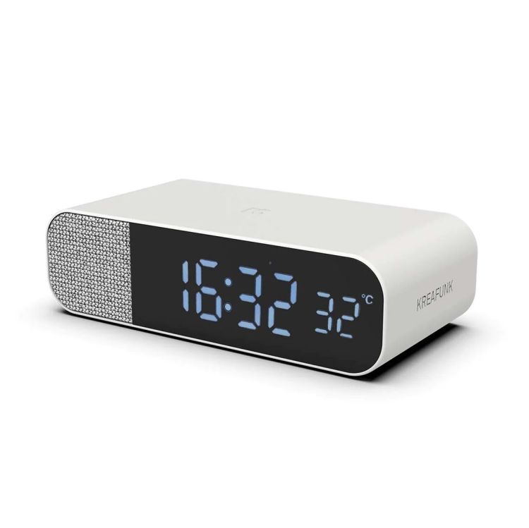 Kreafunk aWAKE II clock + bluetooth speaker - wit