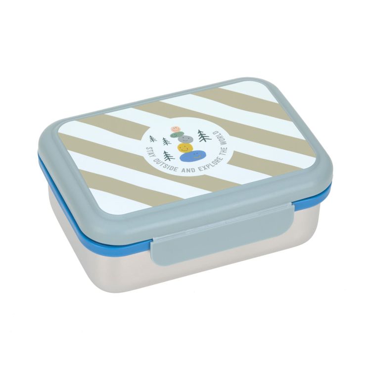 Lässig Lunchbox RVS - Sunny Explorer Green/ blue