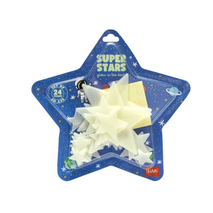 Legami Glow-in-the-dark sterren - set van 24 Legami Glow-in-the-dark sterren - set van 24