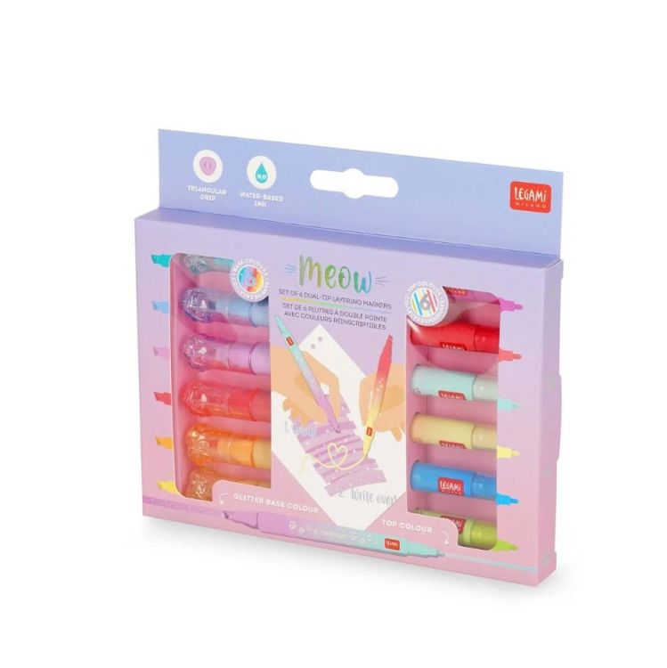 Legami Meow markers - dual-tip markeren en tekenen Legami Meow markers - dual-tip markeren en tekenen