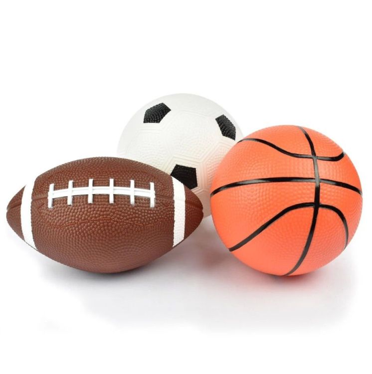 Legami Mini ballenset - basket-voetbal-rugby - set van 3