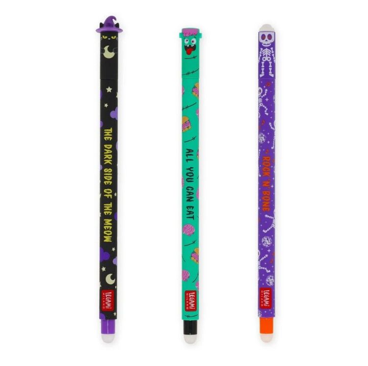 Legami Set van 3 uitwisbare balpennen - Halloween