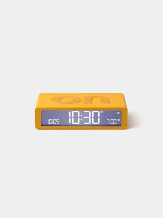 Lexon Alarm Clock Flip Classic - Geel