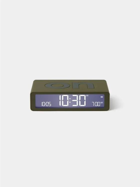 Lexon Alarm Clock Flip Classic - Khaki