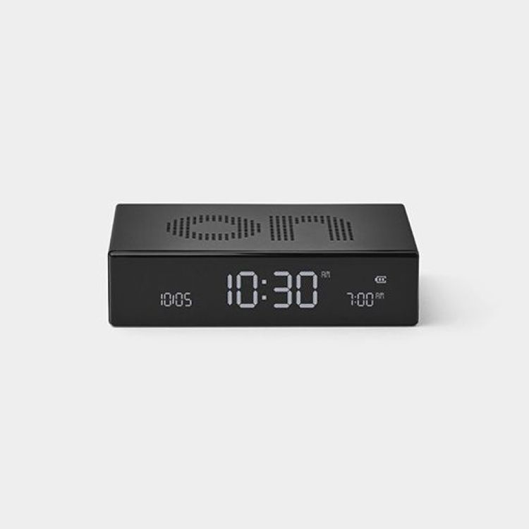 Lexon Alarm Clock Flip Premium - zwart