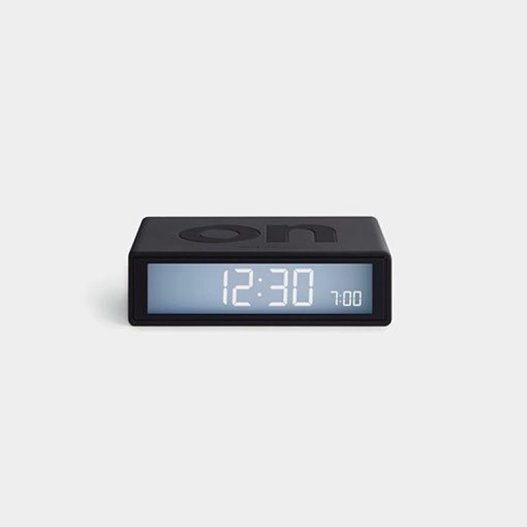 Lexon Alarm Clock Flip & Travel - donkergrijs