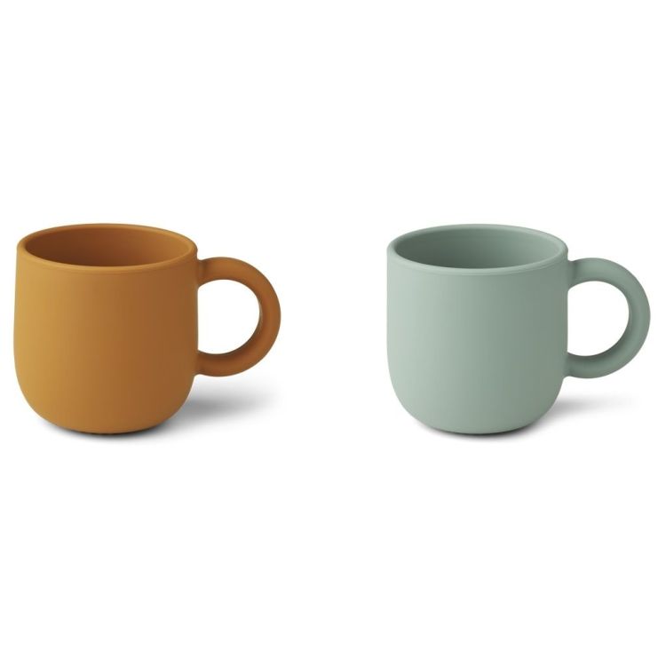 Liewood Silicone beker - Mustard peppermint