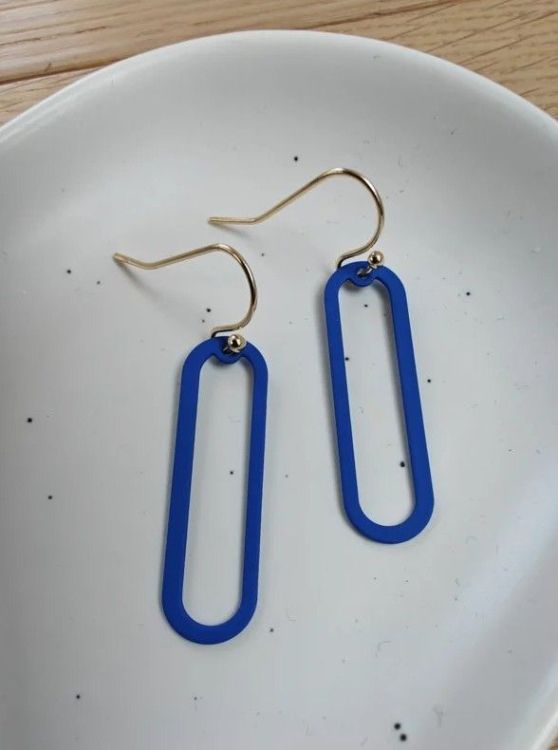 Lily Oorbellen - Begga (kobaltblauw)