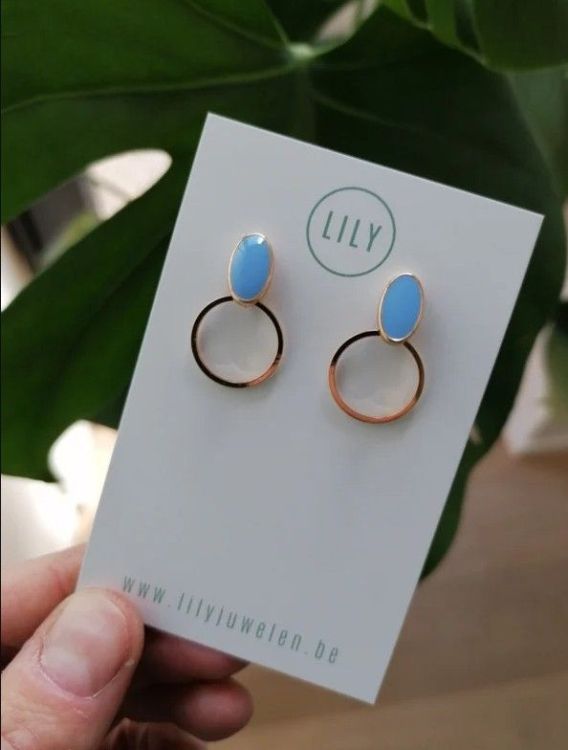 Lily Oorbellen - Lucet (goud/blauw) Lily Oorbellen - Lucet (goud/blauw)
