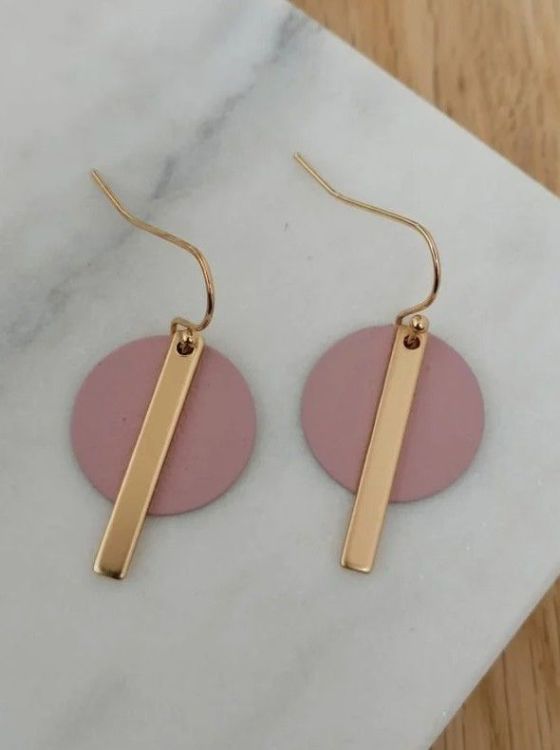 Lily Oorbellen - Oona (goud/oud-roze)