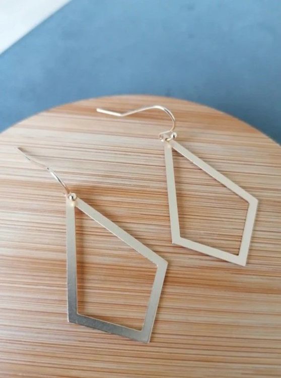 Lily Oorbellen - Rhombus (goud)