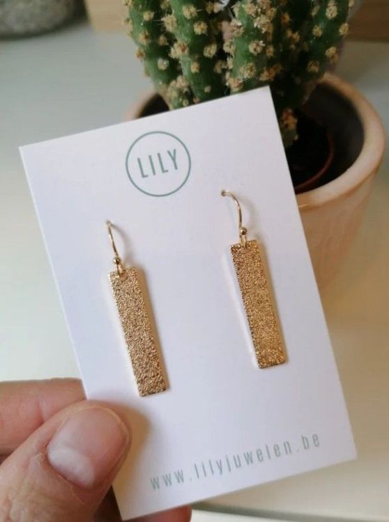 Lily Oorbellen - Square (goud)