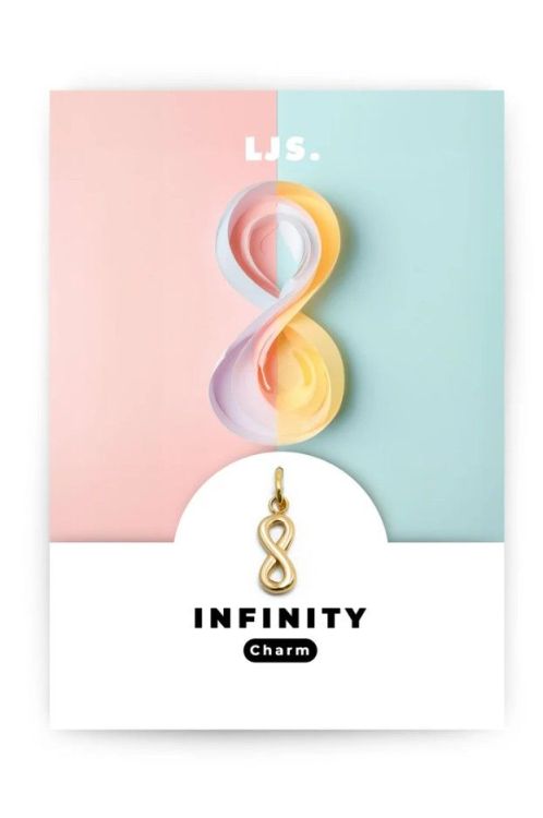 LJS Jewellery Charm - Infinity - Goud