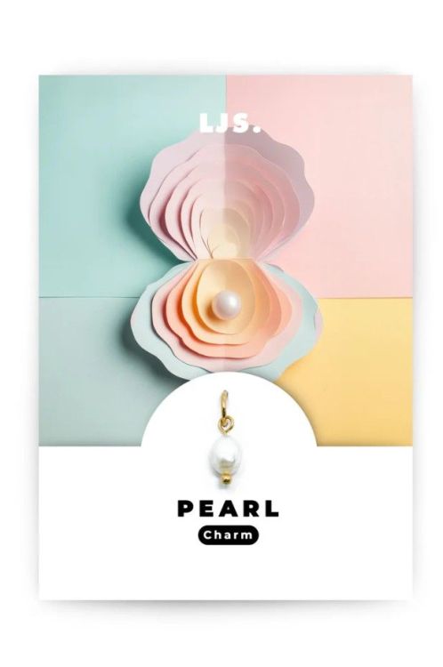 LJS Jewellery Charm - Pearl - Goud