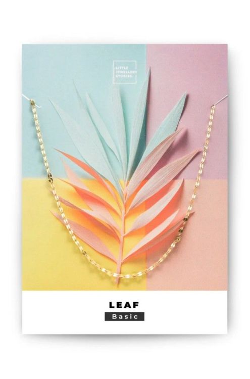 LJS Jewellery Halsketting - Leaf - Goud