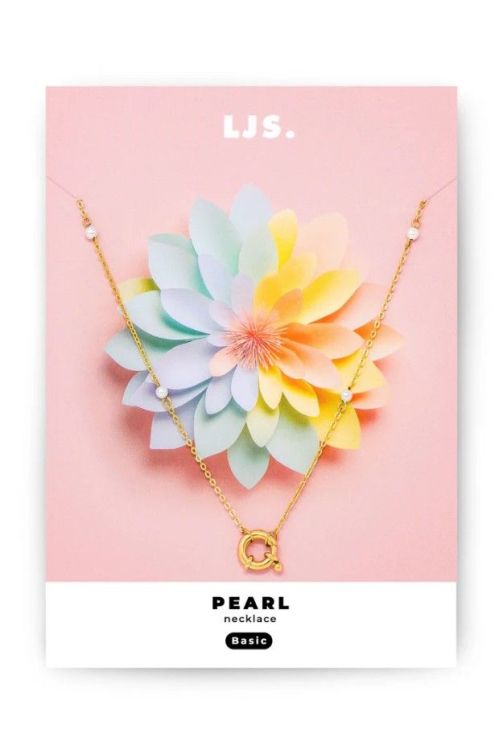 LJS Jewellery Halsketting - Pearl - Goud