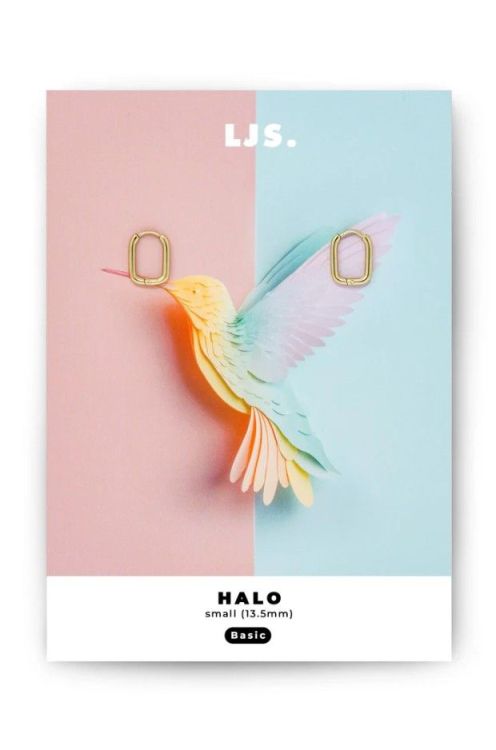 LJS Jewellery Oorbellen - Halo - Goud - small