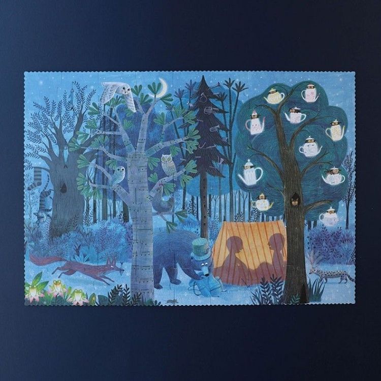 Londji Puzzel - Reversable - Day and nights in the forest - 54 stuks