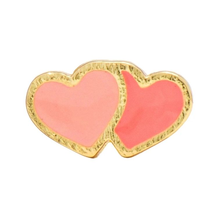 LULU COPENHAGEN Oorbel - 2 Hearts - Goud