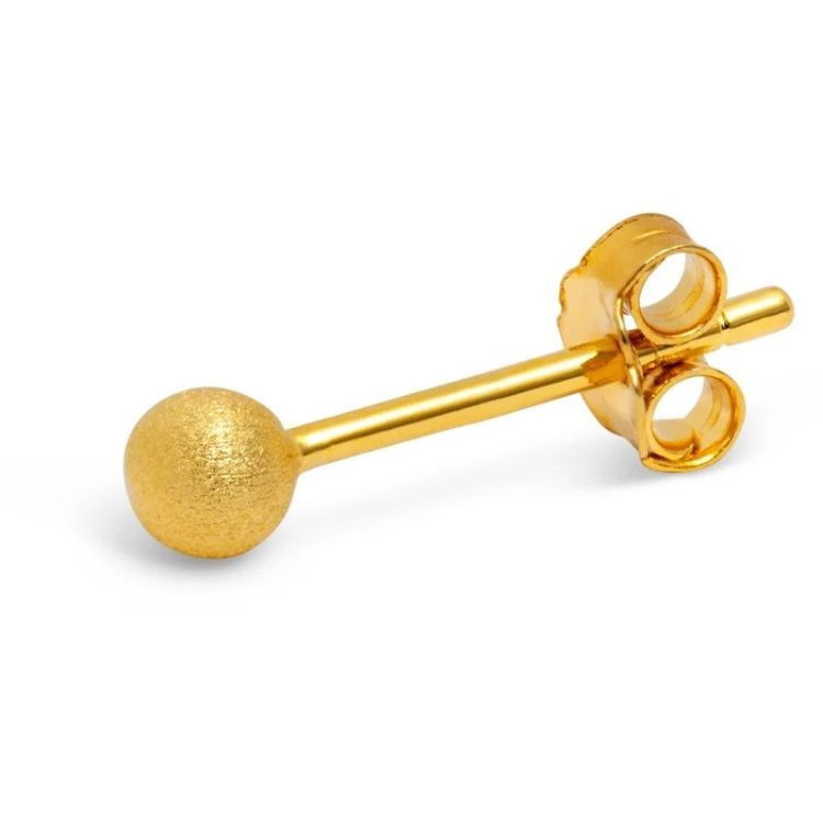 LULU COPENHAGEN Oorbel - Ball brushed - Goud