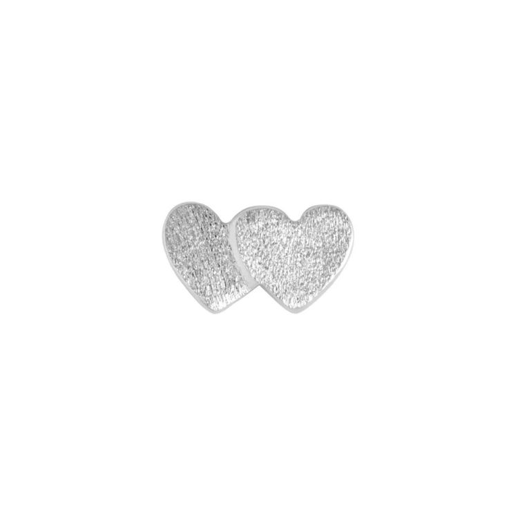 LULU COPENHAGEN Oorbel - Domino hearts 2 - Zilver