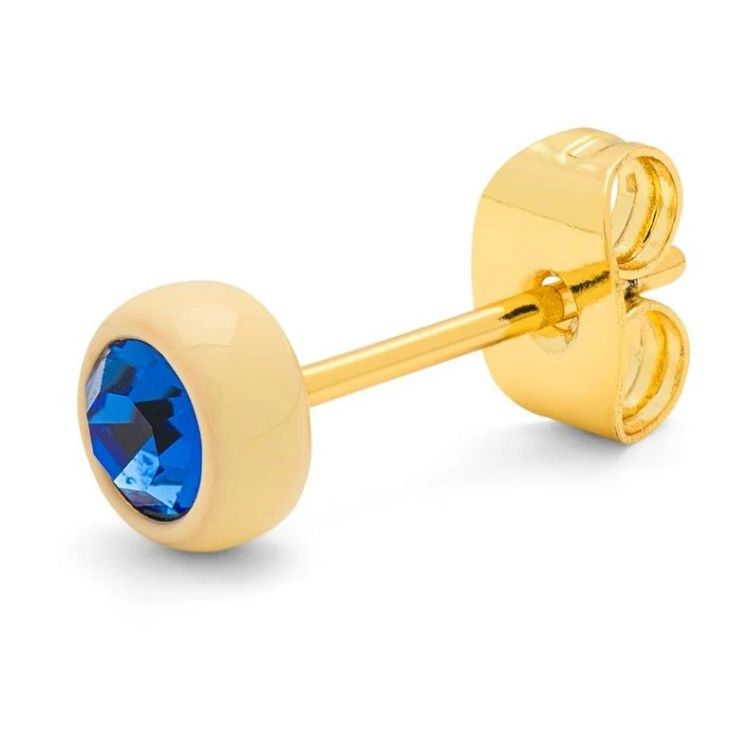 LULU COPENHAGEN Oorbel - Gala Crystal - Sapphire & Soft Yellow