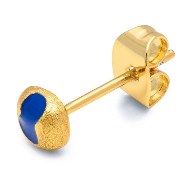 LULU COPENHAGEN Oorbel - Magic stone - Blauw/Goud