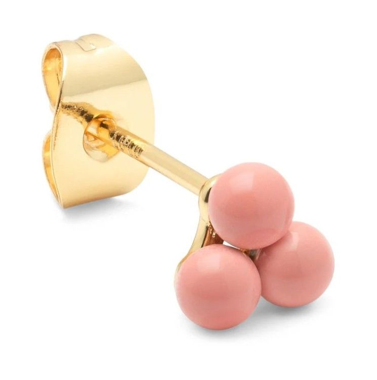 LULU COPENHAGEN Oorbel - Trio - Burnt coral