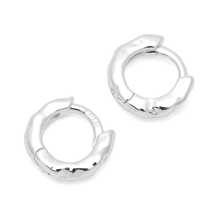 LULU COPENHAGEN Oorbellen - Basic rough hoops pair - Zilver LULU COPENHAGEN Oorbellen - Basic rough hoops pair - Zilver
