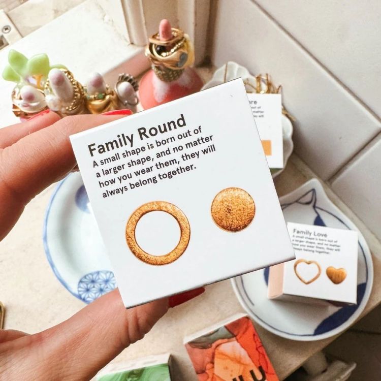 LULU COPENHAGEN Oorbellen - Family Round - Goud