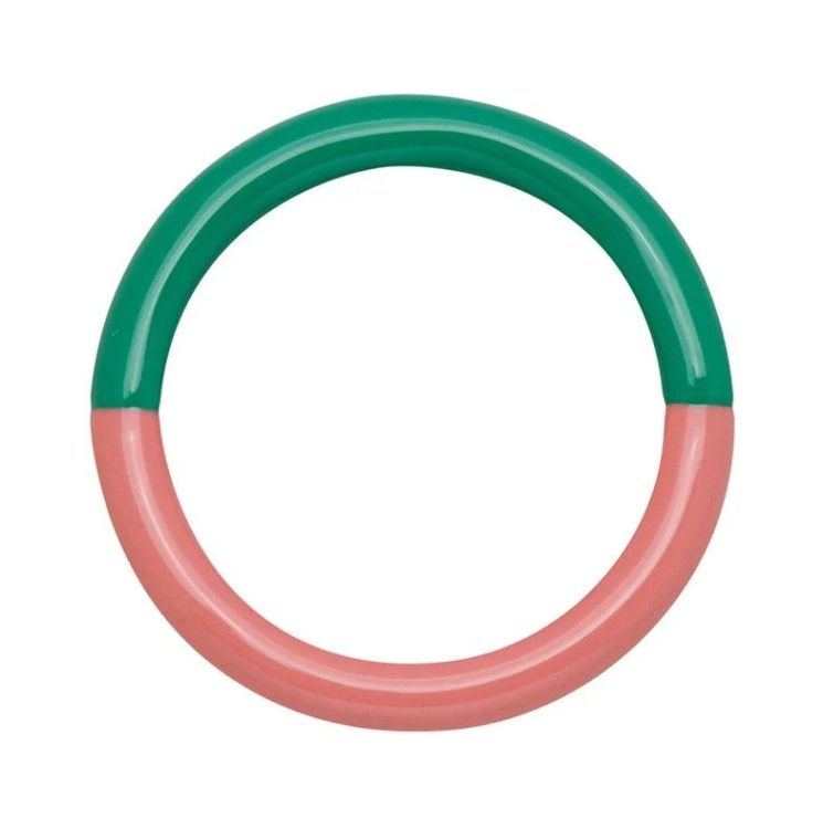 LULU COPENHAGEN Ring - Double color - Light green/Burnt Coral - 52