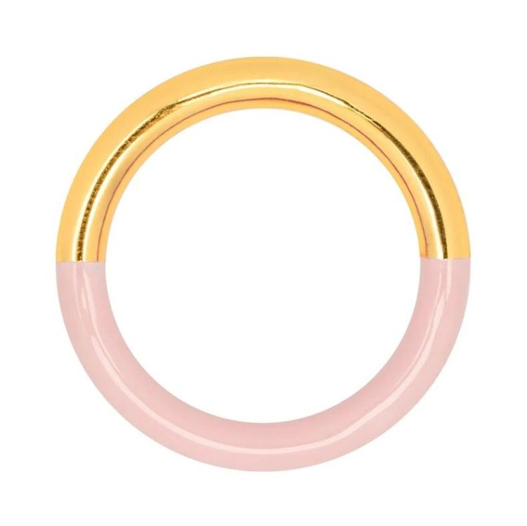 LULU COPENHAGEN Ring - Double color - Silk light pink/gold - 55
