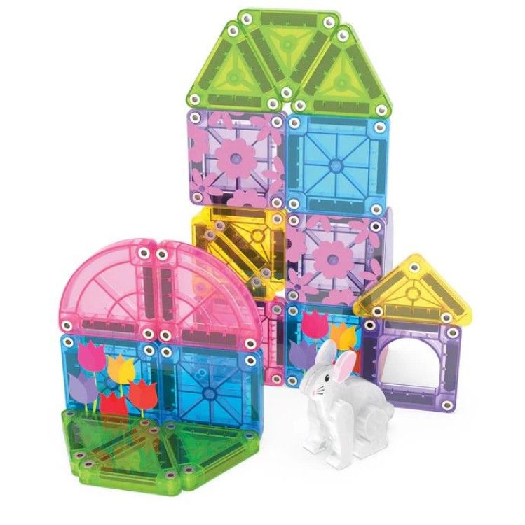 MAGNA - TILES MicroMAGS - Travel set - Spring garden - 24 stuks