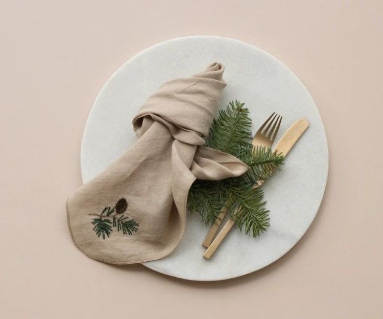 Maileg Stoffen servet - Pine cone